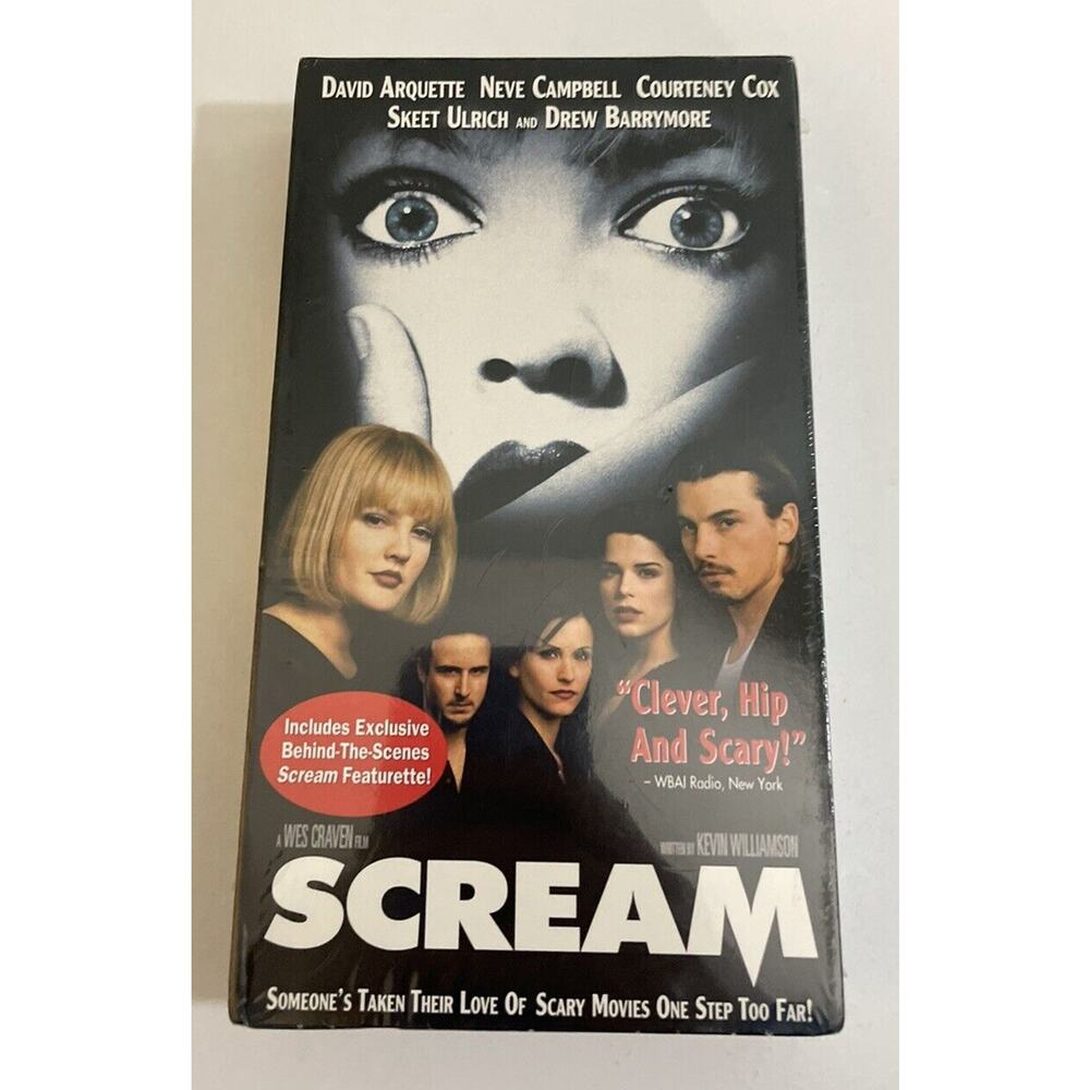 SCREAM VHS NEW SEALED WATERMARK WES CRAVEN HORROR COURTENEY DAVID ARQUETTE